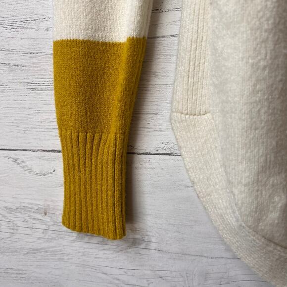 Anthropologie Sweater Womens Size XS Ivory & Mustard Cuffs Rebekah Tunic - Picture 6 of 16